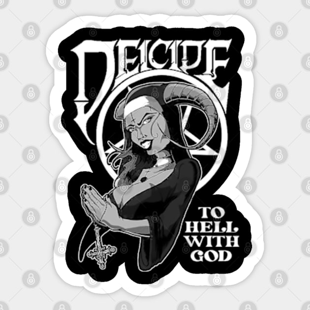 Deicide - To hell with god Sticker by CosmicAngerDesign